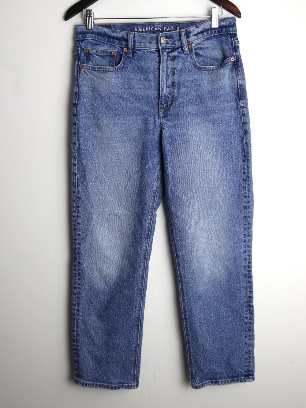 American Eagle Outfitters Stretch Women Jeans Denim Stonewash Blue Size 8